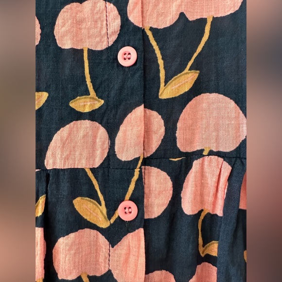 This is a summer fuchsia dress, size S, short sleeves, Jixiang brand - Picture 4 of 8